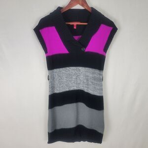 Cherry Stix Sweater Girls Large 14 -‎ 16 Multicolored Sleeveless Top Striped V